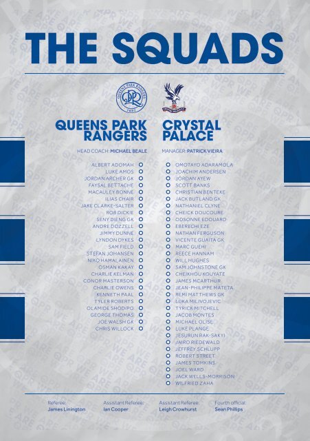 Queens Park Rangers vs Crystal Palace