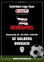 05er Magazin - Heimspiel gegen SC Halberg Brebach