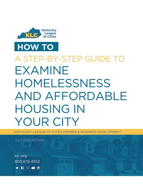 Homeless Guide KLC Step-by-Step Guide to Examine Homelessness & Affordable Housing in ...
