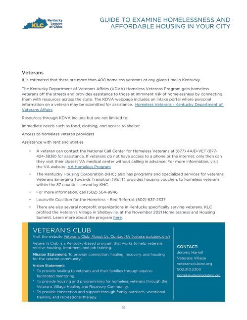 Homeless Guide GUIDE TO EXAMINE HOMELESS