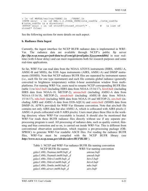 WRF ARW User's Guide - MMM - UCAR