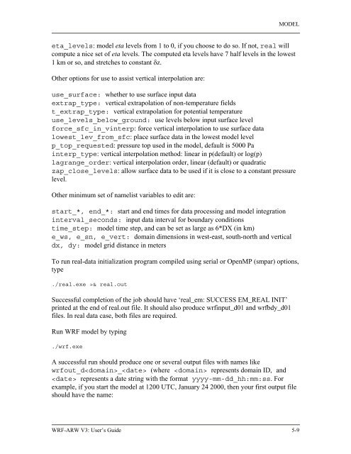 WRF ARW User's Guide - MMM - UCAR