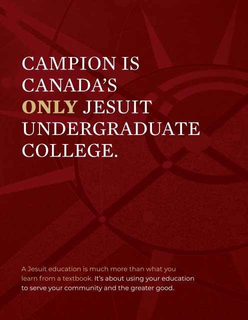 2022-23 Campion College viewbook