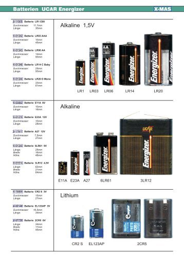 Batterie UCAR Energizer - X-MAS