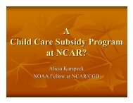 A Child Care Subsidy Program at NCAR? - ASP - UCAR