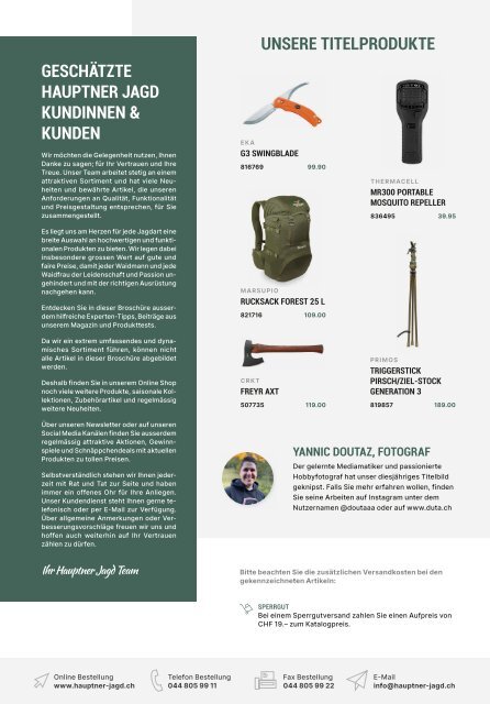 Hauptner Jagd Katalog