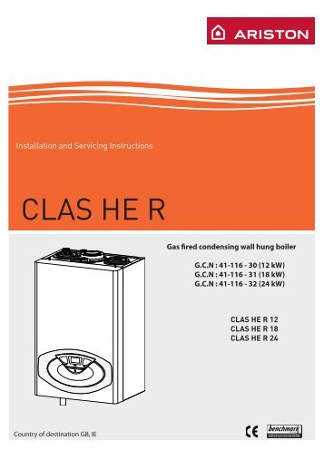 CLAS HE R - Installation & Servicing Manual
