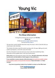 Of The Cut Pre-Show Information (PDF Version)