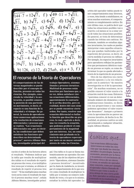 física, q uím ic a y matemática s - Andalucía Investiga