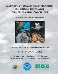 Impacts of Ocean Acidification on Coral Reefs and Other ... - UCAR