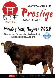 Gateway Farms Prestige Wagyu Sale