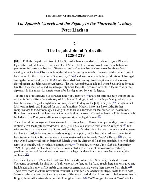 The Spanish Church and the Papacy in the Thirteenth Century Peter ...