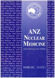 ANZ Nuclear Medicine December 2005 Vol 36 No 4