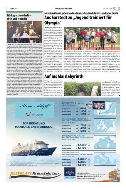 KLEEBLATT Juli 2022