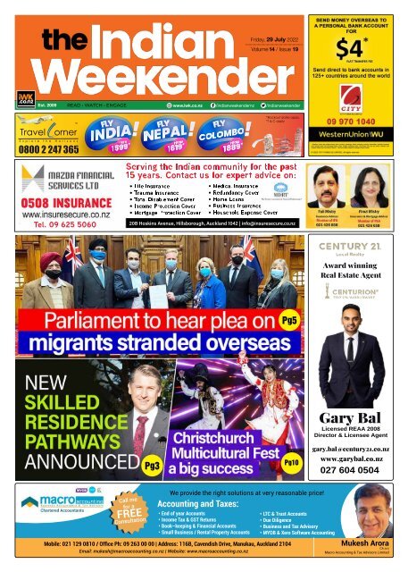 The Indian Weekender, 29 July 2022