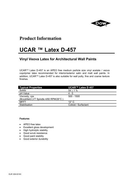 Ucar latex D-457 - Mielco