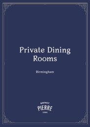 Birmingham Private Dining