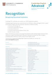 Worldwide recognition - CAE Exam