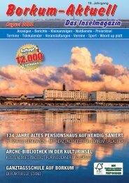 August-Ausgabe 2022 / Borkum-Aktuell - Das Inselmagazin