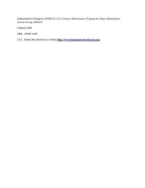 Administrative Change To Afmci21 113 Contract Air Force Link