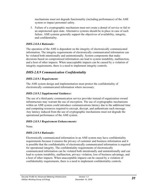 Security Profile for Advanced Metering Infrastructure - Open Smart ...