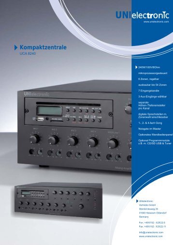 UCA-8240 Datenblatt (deutsch) - UNIelectronic