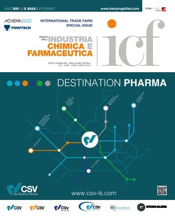 ICF, Rivista dell'Industria Chimica e Farmaceutica - INTERNATIONAL TRADE FAIRS SPECIAL ISSUE