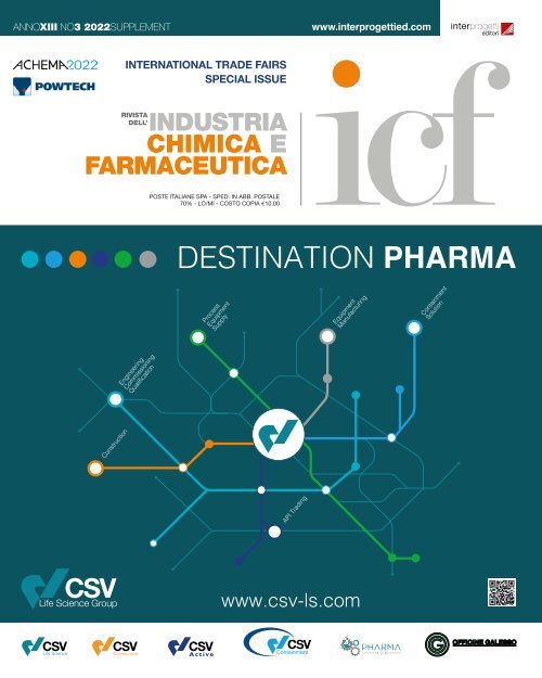 Icf Rivista Dell Industria Chimica E Farmaceutica International Trade Fairs Special Issue