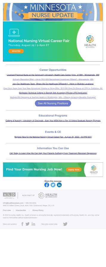 Minnesota Nurse Update - August 2022