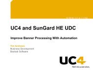 UC4 and SunGard UDC