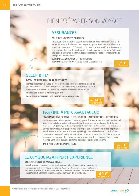 LuxairTours Vakanz 2022-2023 FR