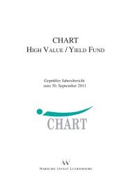 HIGH VALUE / YIELD FUND - Warburg-Fonds