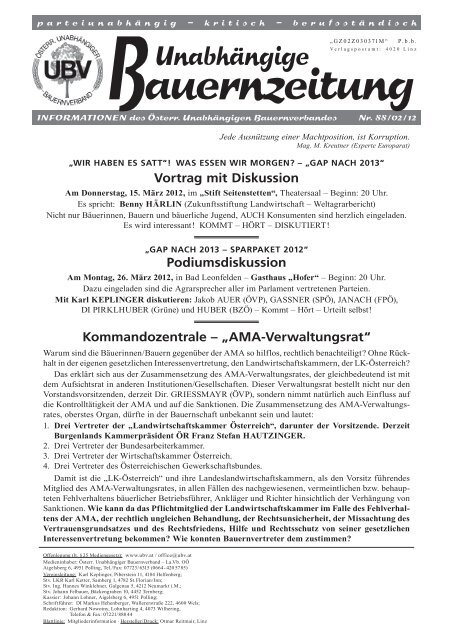 Download - UBV - Ã–sterreichischer UnabhÃ¤ngiger Bauernverband