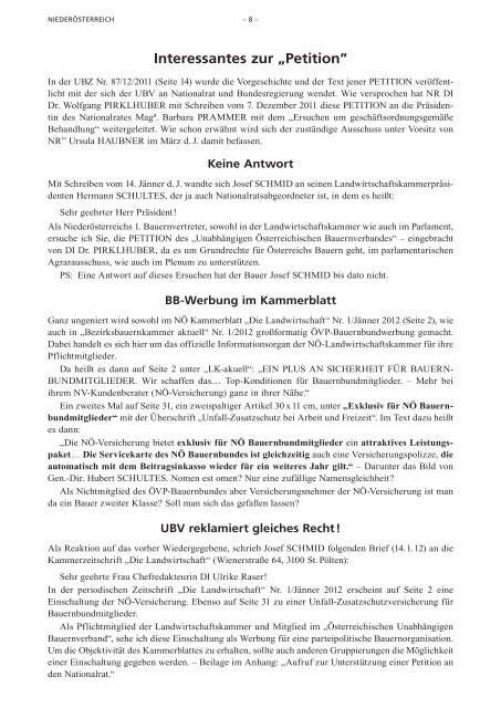 Download - UBV - Ã–sterreichischer UnabhÃ¤ngiger Bauernverband