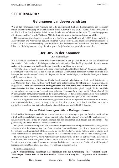 Download - UBV - Ã–sterreichischer UnabhÃ¤ngiger Bauernverband