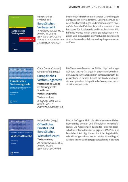 Studienliteratur-Katalog  JURA SoSe 24