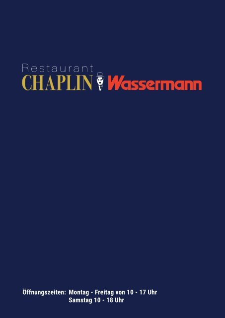 Speisekarte - Restaurant Chaplin 