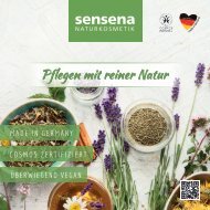 Sensena Naturkosmetik Produktbroschüre