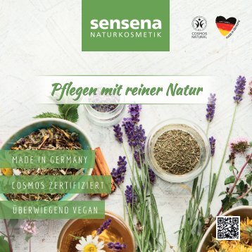 Sensena Naturkosmetik Produktbroschüre