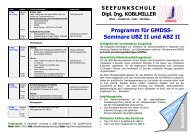 Programm für GMDSS- Seminare UBZ II und ABZ II - Seefunkschule ...