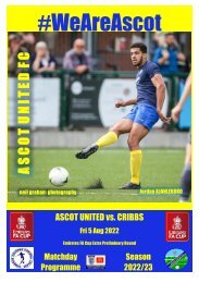 Ascot United v Cribbs 050822