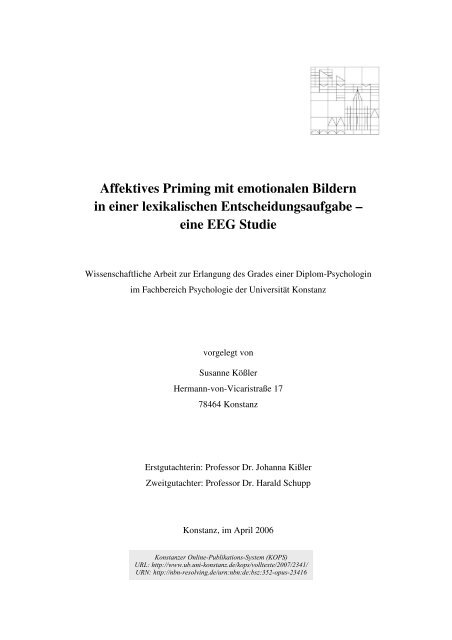 Affektives Priming Mit Emotionalen Bildern In Einer - 