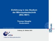 Mikrosystemtechnik - Bachelor of Science - Technische Fakultät ...