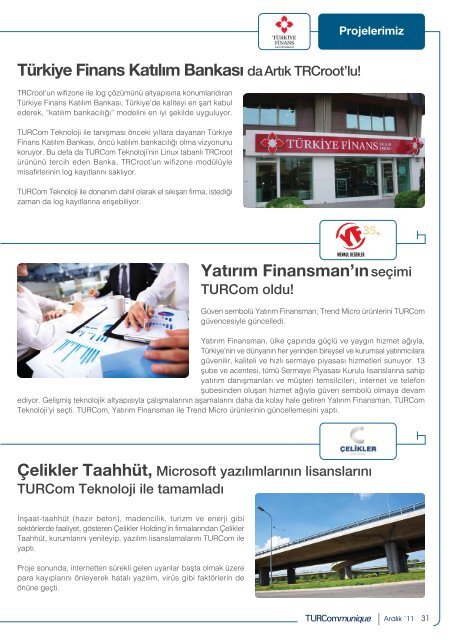 Projelerimiz - Turcom