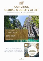 CONVINUS Global Mobility Alert Week 31.2022