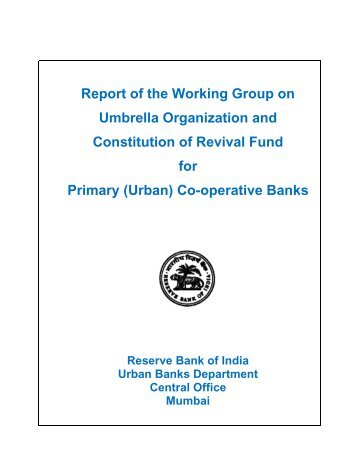 Report of the Working Group on - RBI Website - Reserve Bank of India