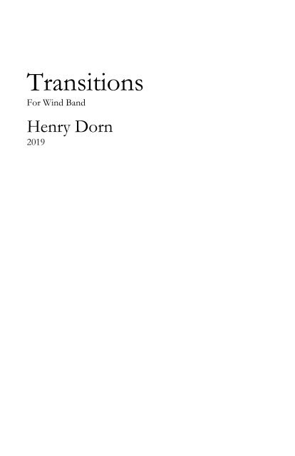 00 Transitions - Transposed Score
