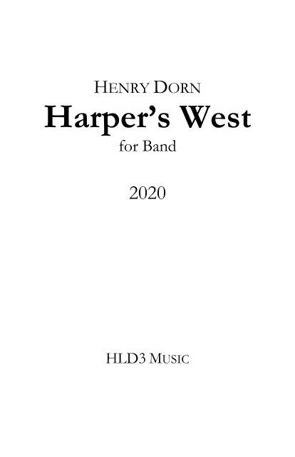 Harper&#039;s West (Updated) - Score