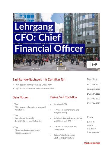Lehrgang CFO: Chief Financial Officer