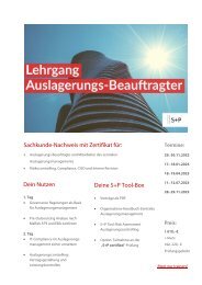 Lehrgang Auslagerungs-Beauftragter